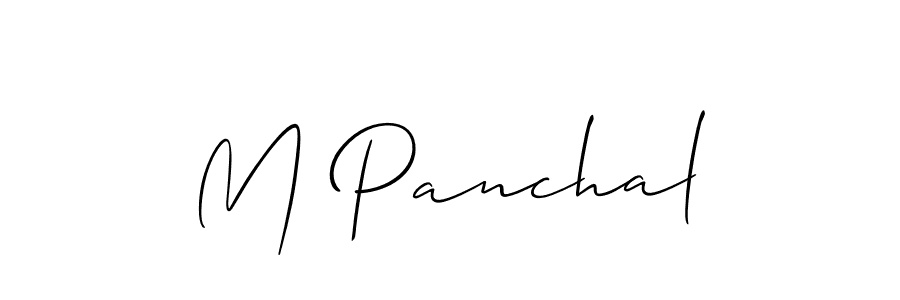 M Panchal stylish signature style. Best Handwritten Sign (Allison_Script) for my name. Handwritten Signature Collection Ideas for my name M Panchal. M Panchal signature style 2 images and pictures png