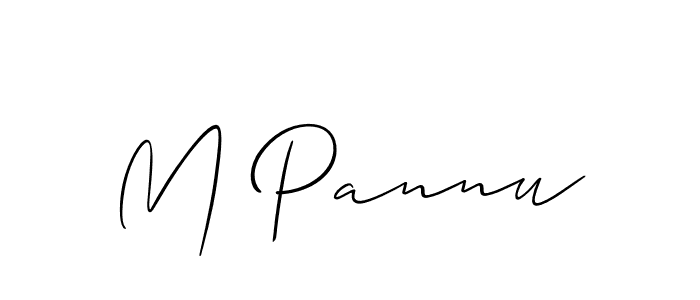 You should practise on your own different ways (Allison_Script) to write your name (M Pannu) in signature. don't let someone else do it for you. M Pannu signature style 2 images and pictures png