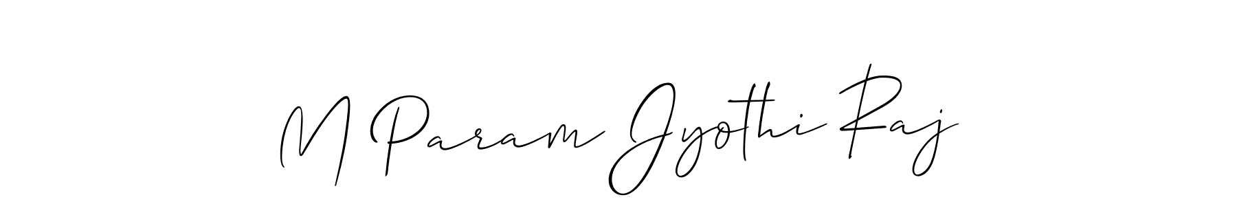 Design your own signature with our free online signature maker. With this signature software, you can create a handwritten (Allison_Script) signature for name M Param Jyothi Raj. M Param Jyothi Raj signature style 2 images and pictures png