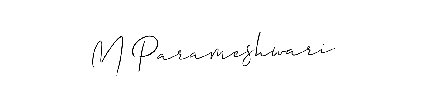 You should practise on your own different ways (Allison_Script) to write your name (M Parameshwari) in signature. don't let someone else do it for you. M Parameshwari signature style 2 images and pictures png