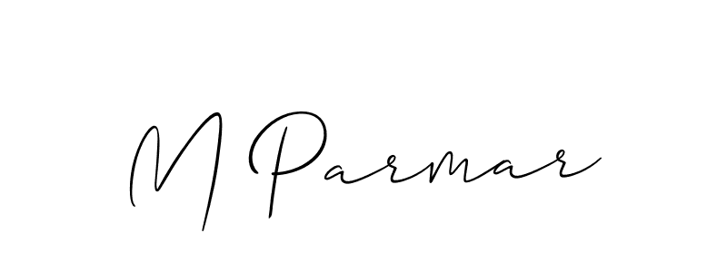 You should practise on your own different ways (Allison_Script) to write your name (M Parmar) in signature. don't let someone else do it for you. M Parmar signature style 2 images and pictures png