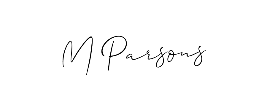 How to make M Parsons signature? Allison_Script is a professional autograph style. Create handwritten signature for M Parsons name. M Parsons signature style 2 images and pictures png