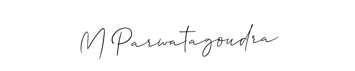 Make a short M Parwatagoudra signature style. Manage your documents anywhere anytime using Allison_Script. Create and add eSignatures, submit forms, share and send files easily. M Parwatagoudra signature style 2 images and pictures png