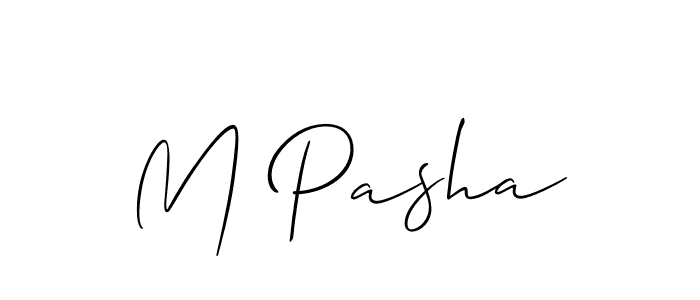 How to make M Pasha signature? Allison_Script is a professional autograph style. Create handwritten signature for M Pasha name. M Pasha signature style 2 images and pictures png