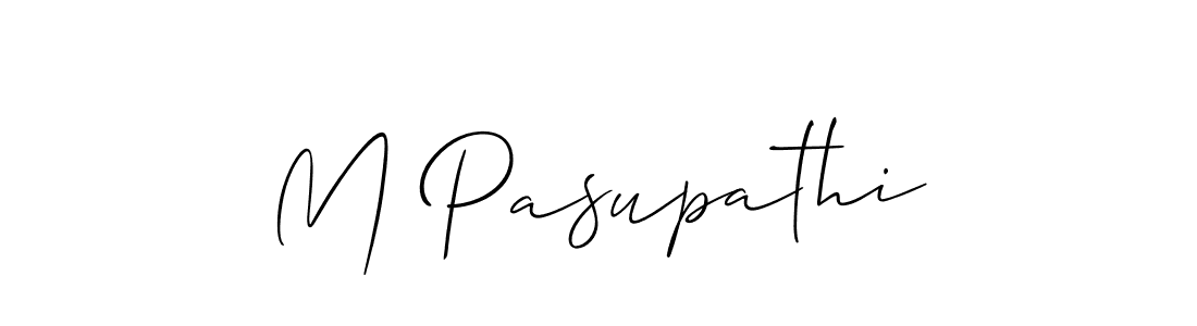 if you are searching for the best signature style for your name M Pasupathi. so please give up your signature search. here we have designed multiple signature styles  using Allison_Script. M Pasupathi signature style 2 images and pictures png