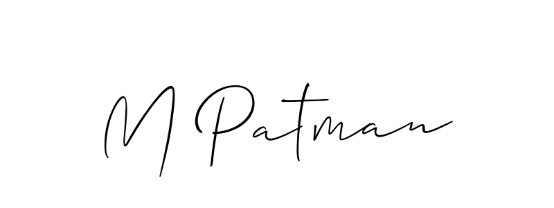 How to Draw M Patman signature style? Allison_Script is a latest design signature styles for name M Patman. M Patman signature style 2 images and pictures png