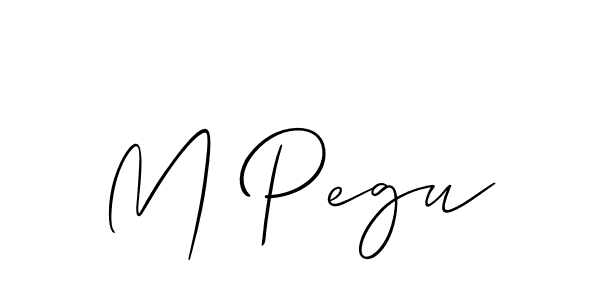 How to make M Pegu signature? Allison_Script is a professional autograph style. Create handwritten signature for M Pegu name. M Pegu signature style 2 images and pictures png