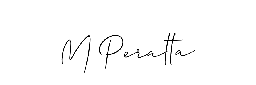 Use a signature maker to create a handwritten signature online. With this signature software, you can design (Allison_Script) your own signature for name M Peralta. M Peralta signature style 2 images and pictures png