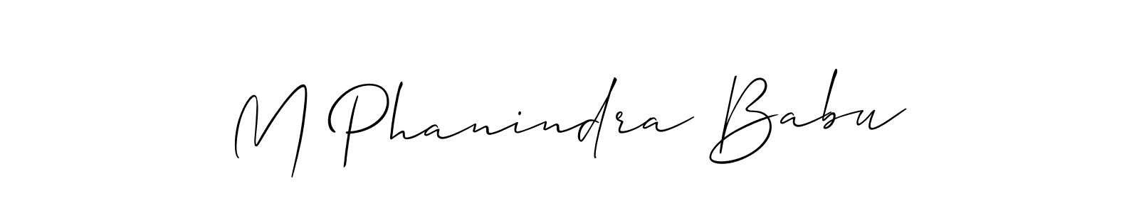 Also we have M Phanindra Babu name is the best signature style. Create professional handwritten signature collection using Allison_Script autograph style. M Phanindra Babu signature style 2 images and pictures png