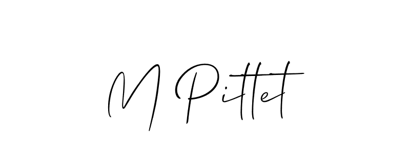 Allison_Script is a professional signature style that is perfect for those who want to add a touch of class to their signature. It is also a great choice for those who want to make their signature more unique. Get M Pittet name to fancy signature for free. M Pittet signature style 2 images and pictures png