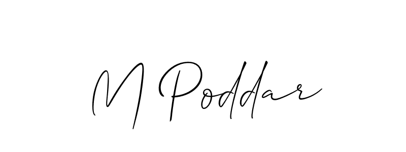 Use a signature maker to create a handwritten signature online. With this signature software, you can design (Allison_Script) your own signature for name M Poddar. M Poddar signature style 2 images and pictures png
