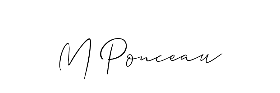 How to make M Ponceau name signature. Use Allison_Script style for creating short signs online. This is the latest handwritten sign. M Ponceau signature style 2 images and pictures png