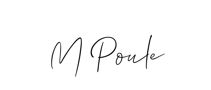 Create a beautiful signature design for name M Poule. With this signature (Allison_Script) fonts, you can make a handwritten signature for free. M Poule signature style 2 images and pictures png