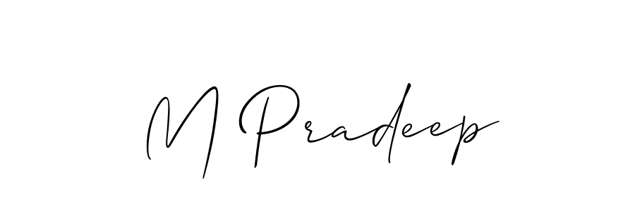 Design your own signature with our free online signature maker. With this signature software, you can create a handwritten (Allison_Script) signature for name M Pradeep. M Pradeep signature style 2 images and pictures png