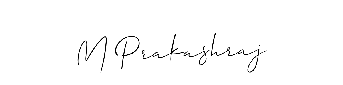 The best way (Allison_Script) to make a short signature is to pick only two or three words in your name. The name M Prakashraj include a total of six letters. For converting this name. M Prakashraj signature style 2 images and pictures png