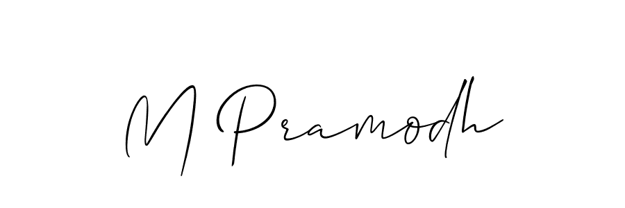 How to Draw M Pramodh signature style? Allison_Script is a latest design signature styles for name M Pramodh. M Pramodh signature style 2 images and pictures png
