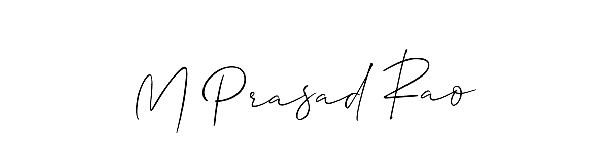 Make a beautiful signature design for name M Prasad Rao. With this signature (Allison_Script) style, you can create a handwritten signature for free. M Prasad Rao signature style 2 images and pictures png