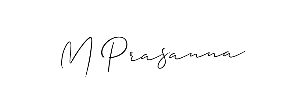 Also we have M Prasanna name is the best signature style. Create professional handwritten signature collection using Allison_Script autograph style. M Prasanna signature style 2 images and pictures png