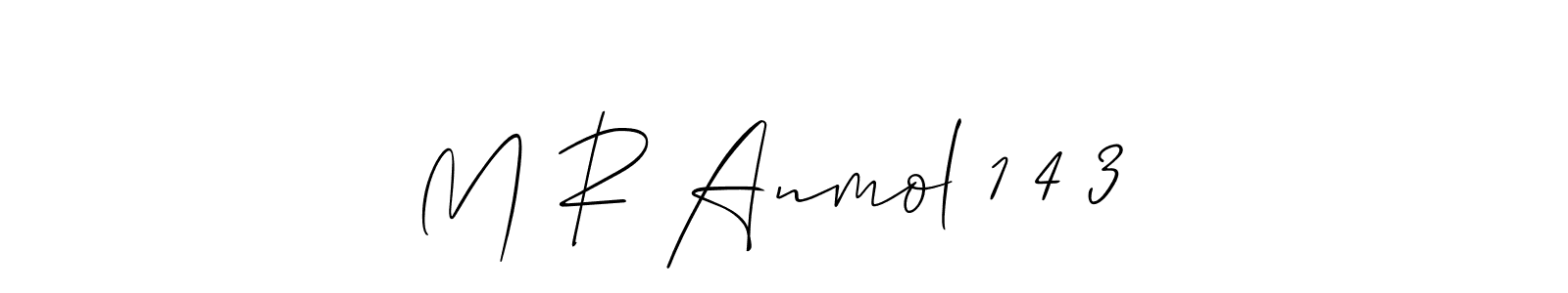 Also we have M R Anmol 1 4 3  name is the best signature style. Create professional handwritten signature collection using Allison_Script autograph style. M R Anmol 1 4 3  signature style 2 images and pictures png