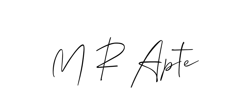 Design your own signature with our free online signature maker. With this signature software, you can create a handwritten (Allison_Script) signature for name M R Apte. M R Apte signature style 2 images and pictures png