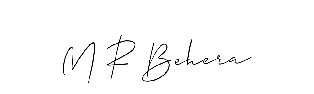 Design your own signature with our free online signature maker. With this signature software, you can create a handwritten (Allison_Script) signature for name M R Behera. M R Behera signature style 2 images and pictures png