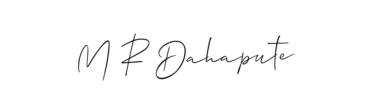 How to Draw M R Dahapute signature style? Allison_Script is a latest design signature styles for name M R Dahapute. M R Dahapute signature style 2 images and pictures png