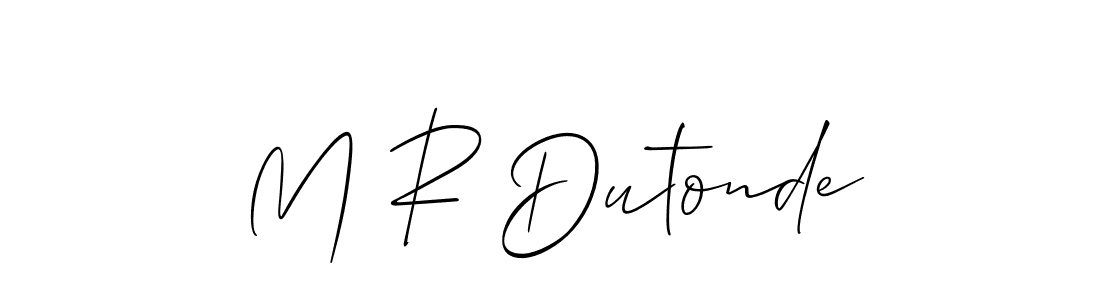 Create a beautiful signature design for name M R Dutonde. With this signature (Allison_Script) fonts, you can make a handwritten signature for free. M R Dutonde signature style 2 images and pictures png