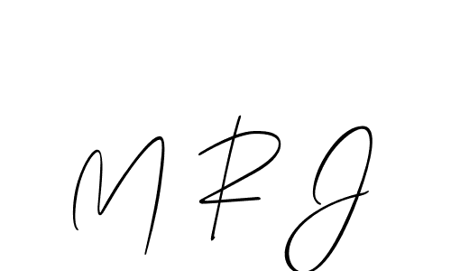 Design your own signature with our free online signature maker. With this signature software, you can create a handwritten (Allison_Script) signature for name M R J. M R J signature style 2 images and pictures png