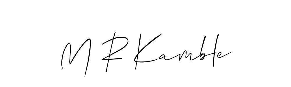 M R Kamble stylish signature style. Best Handwritten Sign (Allison_Script) for my name. Handwritten Signature Collection Ideas for my name M R Kamble. M R Kamble signature style 2 images and pictures png