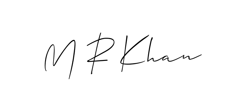 How to make M R Khan name signature. Use Allison_Script style for creating short signs online. This is the latest handwritten sign. M R Khan signature style 2 images and pictures png