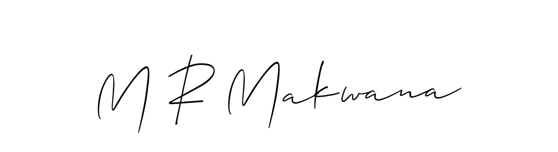 You should practise on your own different ways (Allison_Script) to write your name (M R Makwana) in signature. don't let someone else do it for you. M R Makwana signature style 2 images and pictures png