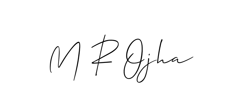 Design your own signature with our free online signature maker. With this signature software, you can create a handwritten (Allison_Script) signature for name M R Ojha. M R Ojha signature style 2 images and pictures png