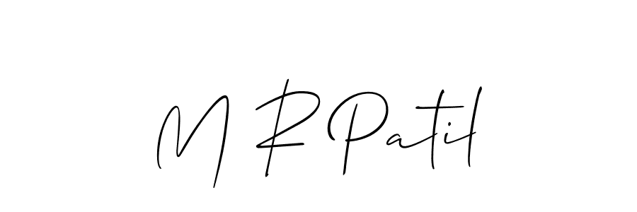 Create a beautiful signature design for name M R Patil. With this signature (Allison_Script) fonts, you can make a handwritten signature for free. M R Patil signature style 2 images and pictures png