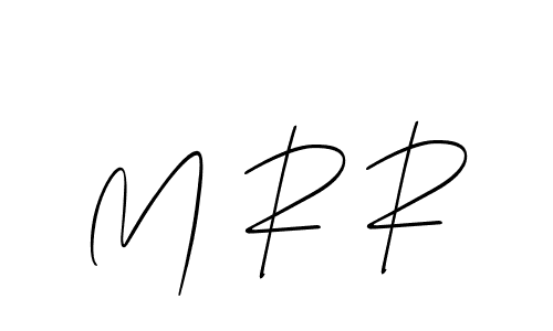 Allison_Script is a professional signature style that is perfect for those who want to add a touch of class to their signature. It is also a great choice for those who want to make their signature more unique. Get M R R name to fancy signature for free. M R R signature style 2 images and pictures png