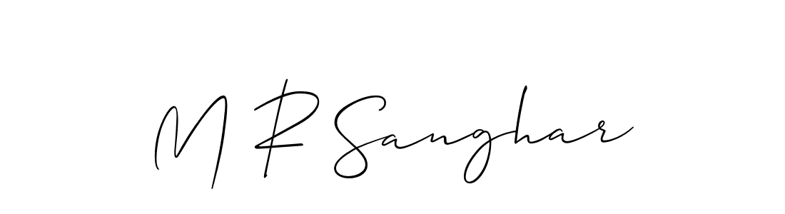 It looks lik you need a new signature style for name M R Sanghar. Design unique handwritten (Allison_Script) signature with our free signature maker in just a few clicks. M R Sanghar signature style 2 images and pictures png