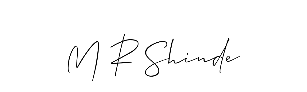 Use a signature maker to create a handwritten signature online. With this signature software, you can design (Allison_Script) your own signature for name M R Shinde. M R Shinde signature style 2 images and pictures png