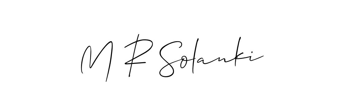 Create a beautiful signature design for name M R Solanki. With this signature (Allison_Script) fonts, you can make a handwritten signature for free. M R Solanki signature style 2 images and pictures png