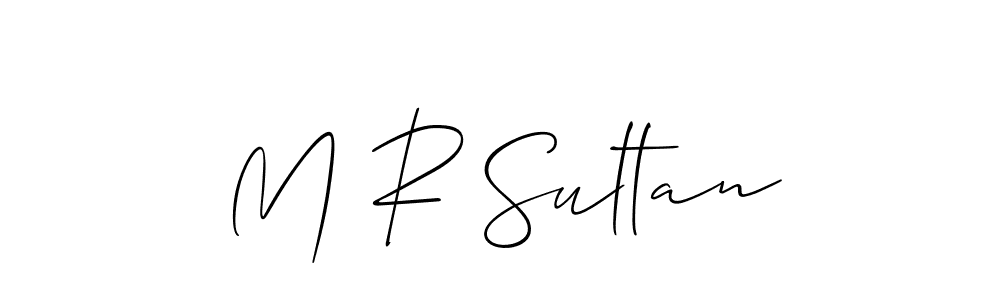 How to make M R Sultan name signature. Use Allison_Script style for creating short signs online. This is the latest handwritten sign. M R Sultan signature style 2 images and pictures png