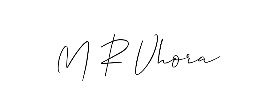 How to Draw M R Vhora signature style? Allison_Script is a latest design signature styles for name M R Vhora. M R Vhora signature style 2 images and pictures png