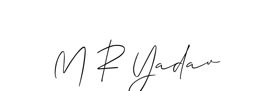 How to make M R Yadav name signature. Use Allison_Script style for creating short signs online. This is the latest handwritten sign. M R Yadav signature style 2 images and pictures png