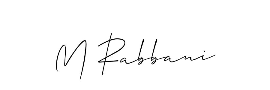 How to make M Rabbani name signature. Use Allison_Script style for creating short signs online. This is the latest handwritten sign. M Rabbani signature style 2 images and pictures png