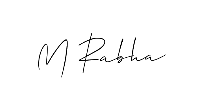 Make a beautiful signature design for name M Rabha. With this signature (Allison_Script) style, you can create a handwritten signature for free. M Rabha signature style 2 images and pictures png