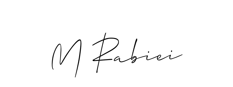 This is the best signature style for the M Rabiei name. Also you like these signature font (Allison_Script). Mix name signature. M Rabiei signature style 2 images and pictures png