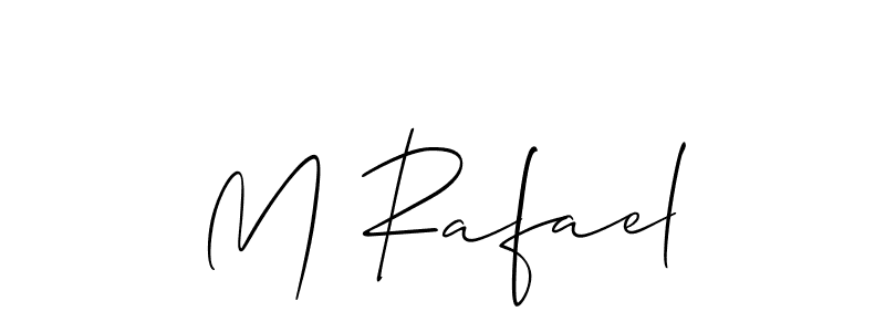 Use a signature maker to create a handwritten signature online. With this signature software, you can design (Allison_Script) your own signature for name M Rafael. M Rafael signature style 2 images and pictures png