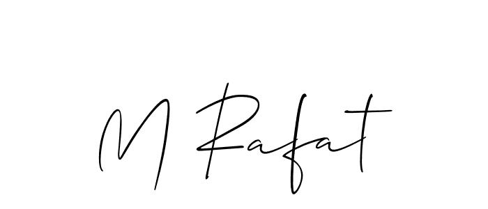 Make a short M Rafat signature style. Manage your documents anywhere anytime using Allison_Script. Create and add eSignatures, submit forms, share and send files easily. M Rafat signature style 2 images and pictures png