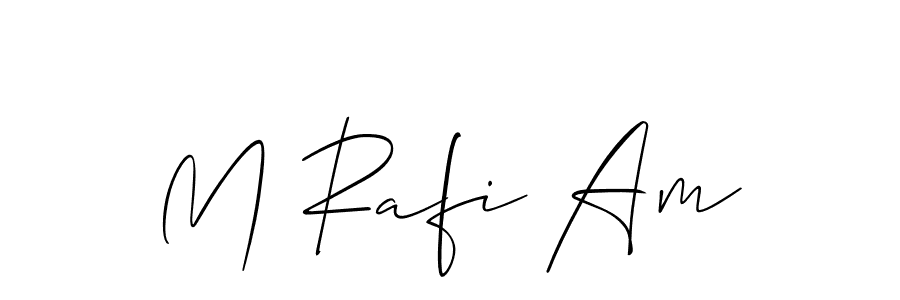 Use a signature maker to create a handwritten signature online. With this signature software, you can design (Allison_Script) your own signature for name M Rafi Am. M Rafi Am signature style 2 images and pictures png