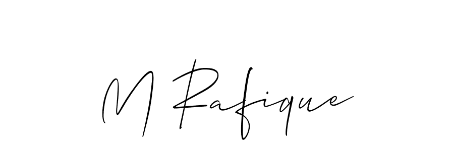 Make a beautiful signature design for name M Rafique. With this signature (Allison_Script) style, you can create a handwritten signature for free. M Rafique signature style 2 images and pictures png