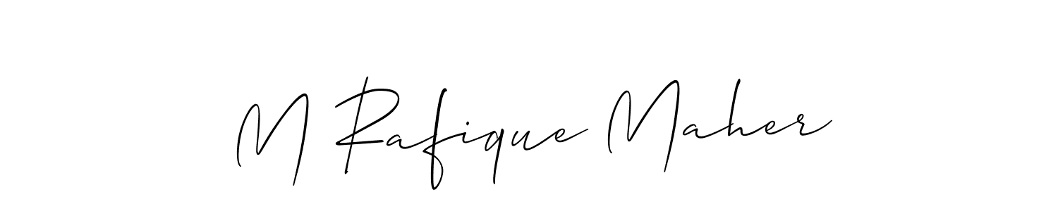 Design your own signature with our free online signature maker. With this signature software, you can create a handwritten (Allison_Script) signature for name M Rafique Maher. M Rafique Maher signature style 2 images and pictures png
