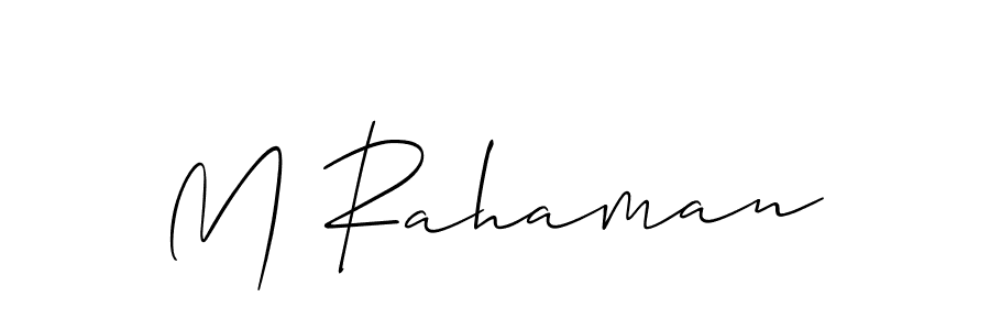 if you are searching for the best signature style for your name M Rahaman. so please give up your signature search. here we have designed multiple signature styles  using Allison_Script. M Rahaman signature style 2 images and pictures png