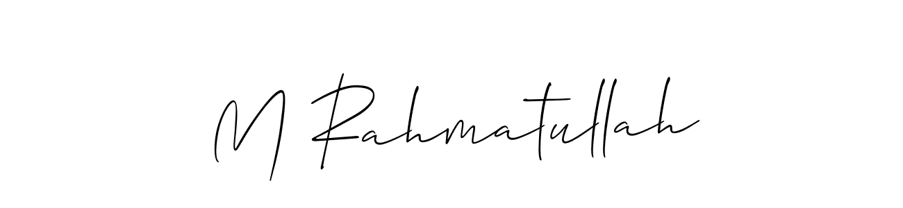 Make a beautiful signature design for name M Rahmatullah. With this signature (Allison_Script) style, you can create a handwritten signature for free. M Rahmatullah signature style 2 images and pictures png